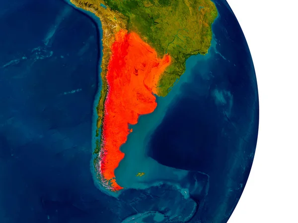 Argentina en el modelo del planeta Tierra —  Fotos de Stock