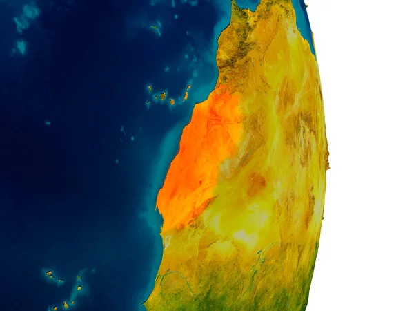 Sahara Occidentală după modelul planetei Pământ — Fotografie, imagine de stoc