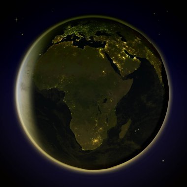 Afrika gece uzaydan
