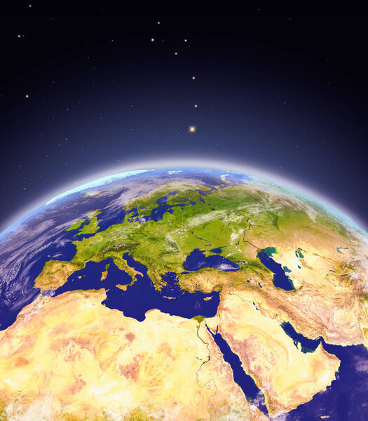 EMEA region from space