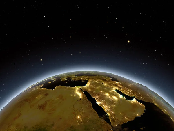 Ближний Восток ночью — стоковое фото