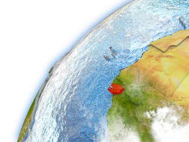 Gine-Bissau modeli Dünya gezegeninin