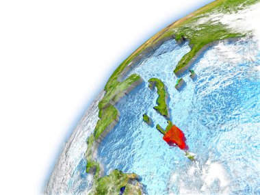 Dominik Cumhuriyeti Dünya gezegeninin modeli