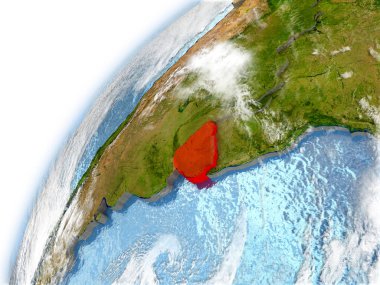 Uruguay Dünya gezegeninin modeli