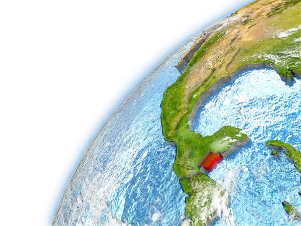 Belize no modelo do planeta Terra — Fotografia de Stock
