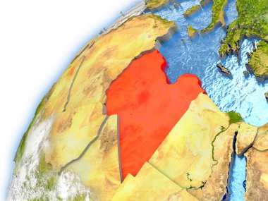 Libya Dünya gezegeninin modeli