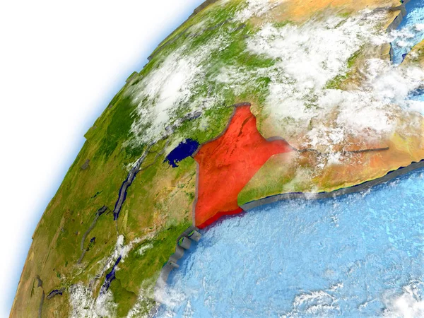 Kenia na modelu planety ziemi — Zdjęcie stockowe
