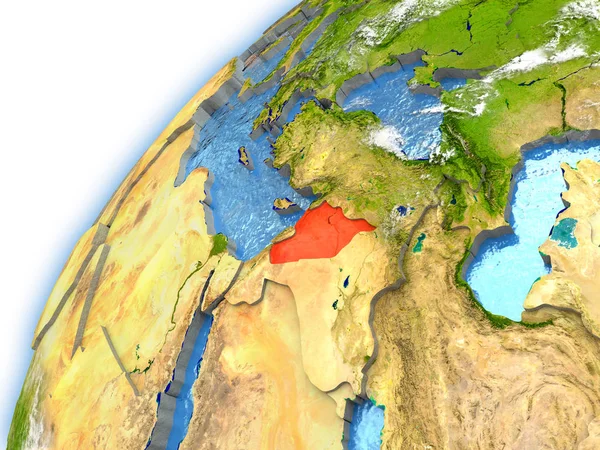 Siria en el modelo del planeta Tierra —  Fotos de Stock