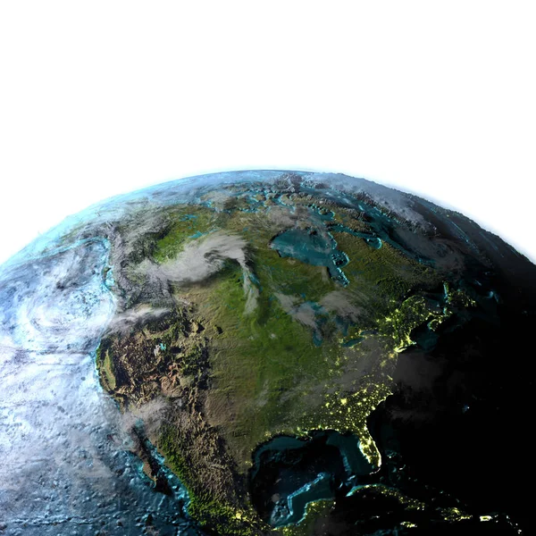 Північна Америка на планеті Земля — стокове фото