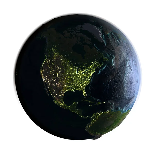 North America on detailed planet Earth — Stock Photo, Image