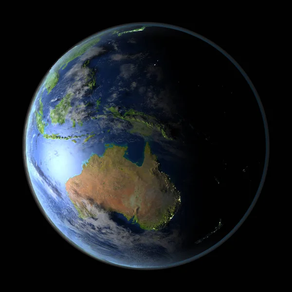 Australië vanuit de ruimte — Stockfoto