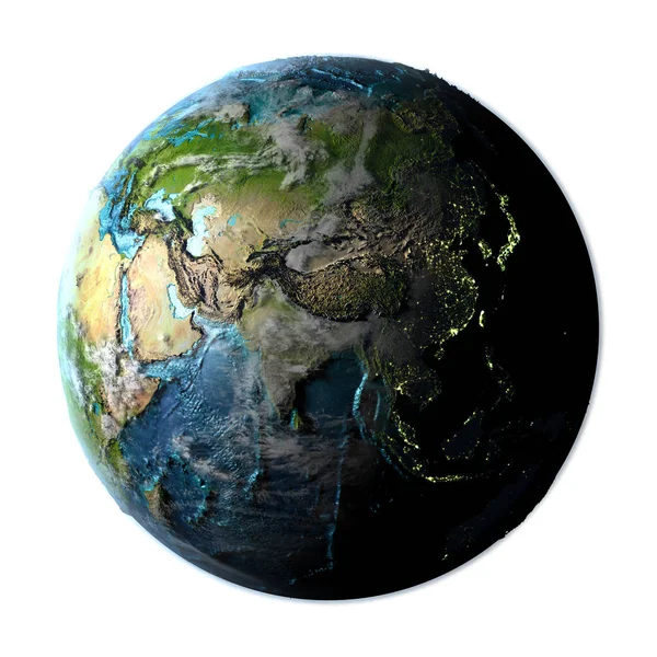 Asia on detailed planet Earth — Stock Photo, Image