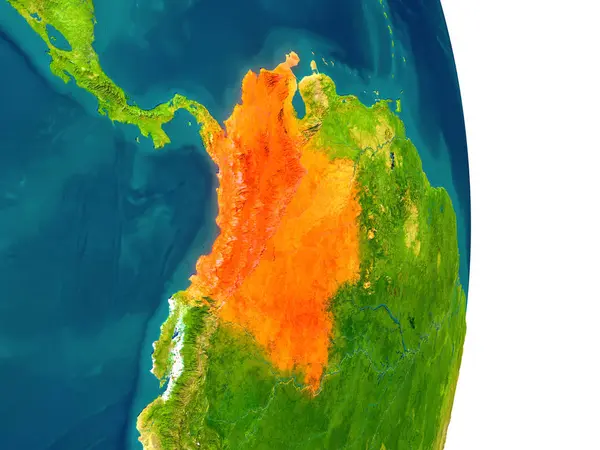 Kolumbien auf dem Planeten — Stockfoto