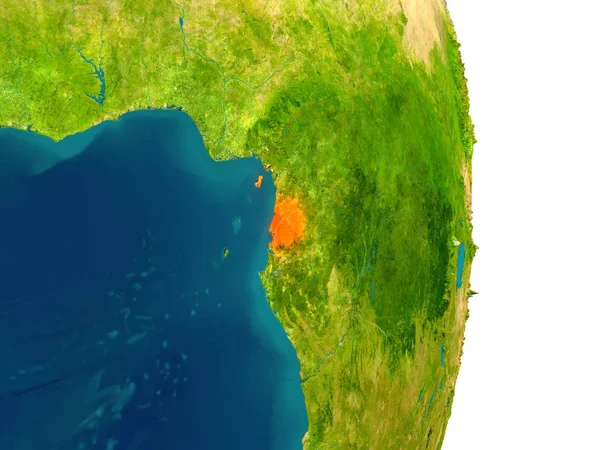 Gwinea Równikowa na planecie — Zdjęcie stockowe