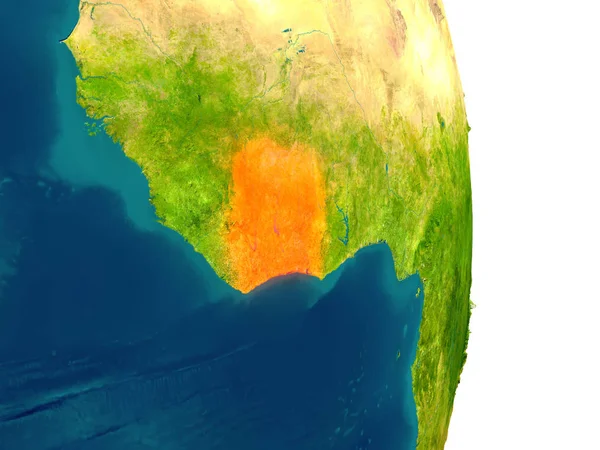 Costa de Marfil en el planeta — Foto de Stock