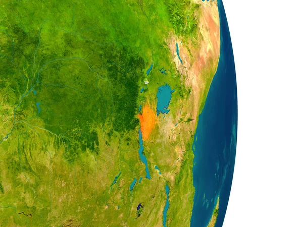Burundi op planeet — Stockfoto