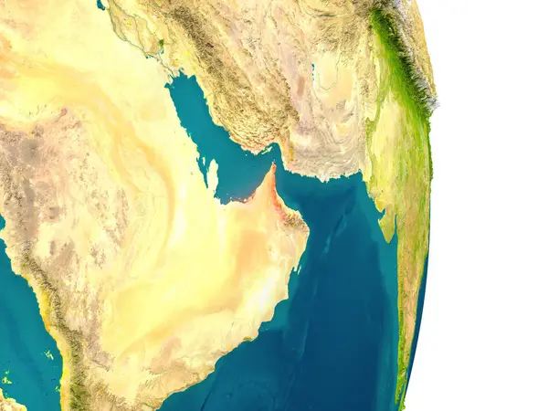 Emirados Árabes Unidos no planeta — Fotografia de Stock