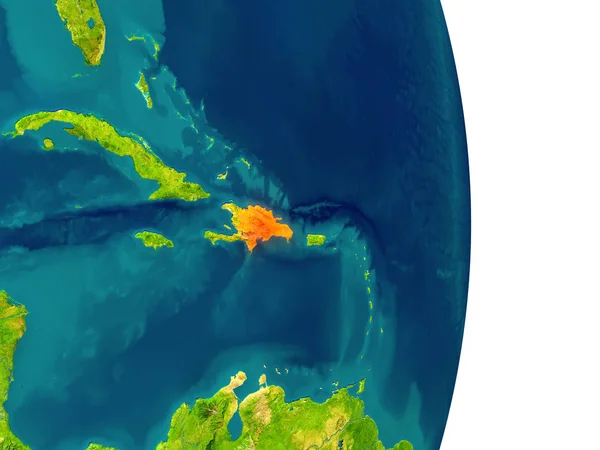 Домініканська Республіка на планеті — стокове фото