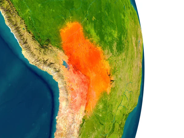 Boliwia na planecie — Zdjęcie stockowe