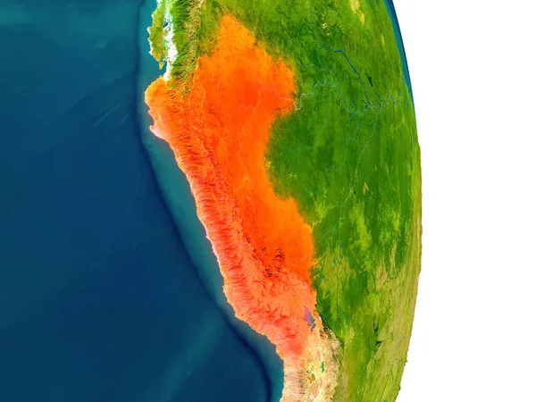 Перу на планете — стоковое фото