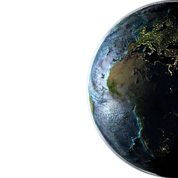 Europa und Afrika auf dem Planeten Erde — Stockfoto