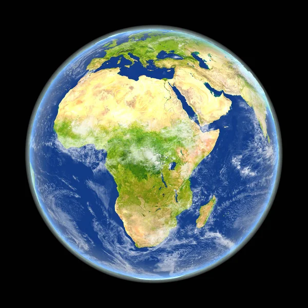 Afrika uit de ruimte — Stockfoto