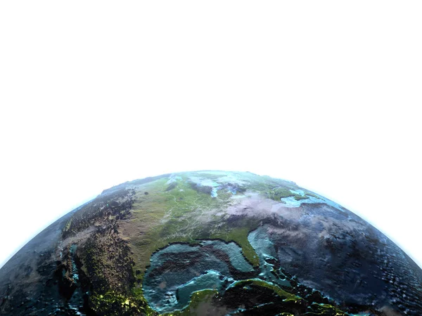 Северная Америка на Земле в сумерках — стоковое фото