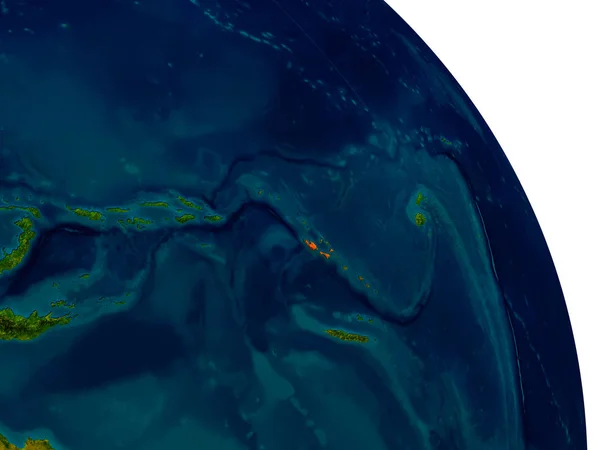 Vanuatu pe modelul planetei Pământ — Fotografie, imagine de stoc