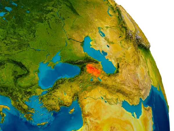 지구의 모델에 아르메니아 — 스톡 사진