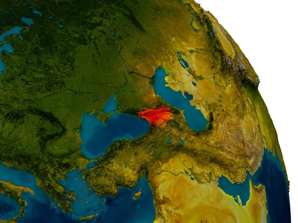 Grúzia modell a Föld bolygó — Stock Fotó