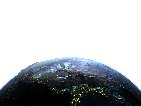 Amérique centrale sur Terre au crépuscule — Photo