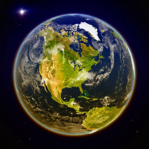 Észak-Amerika az űrből — Stock Fotó