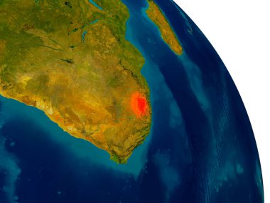 Lesotho Dünya gezegeninin modeli