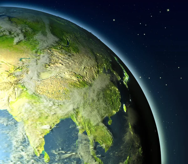 Південно-Східної Азії з орбіти — стокове фото