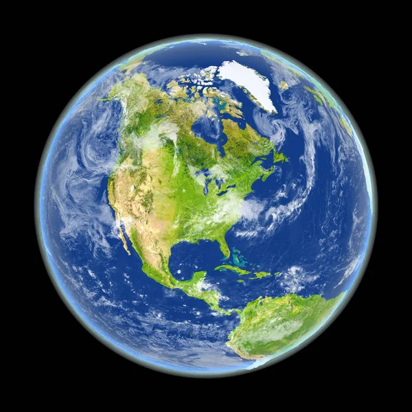 Северная Америка из космоса — стоковое фото