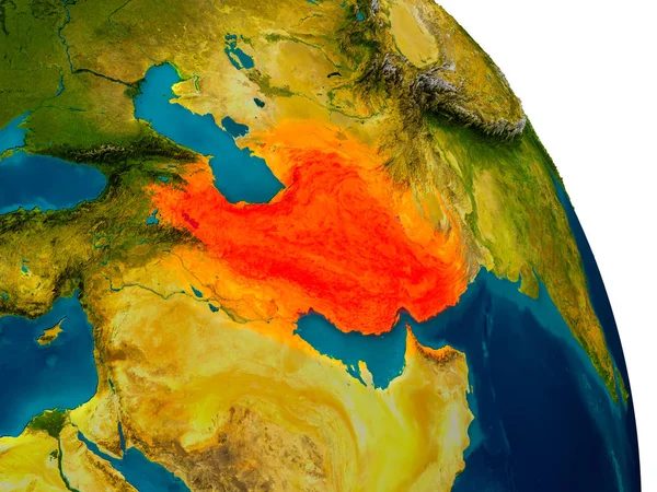 Irã no modelo do planeta Terra — Fotografia de Stock