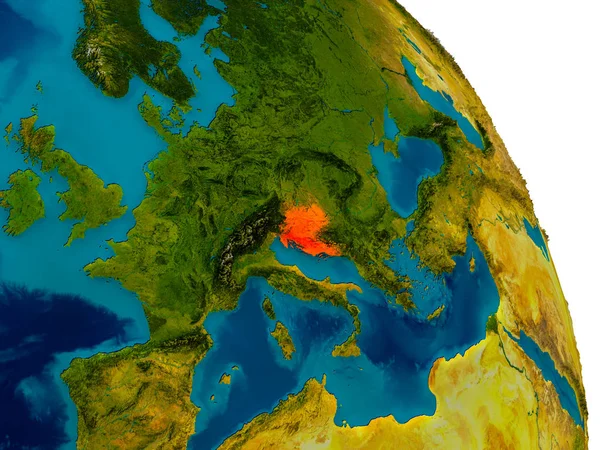 크로아티아의 지구 모델에 — 스톡 사진