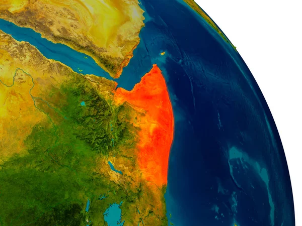 Somália no modelo do planeta Terra — Fotografia de Stock