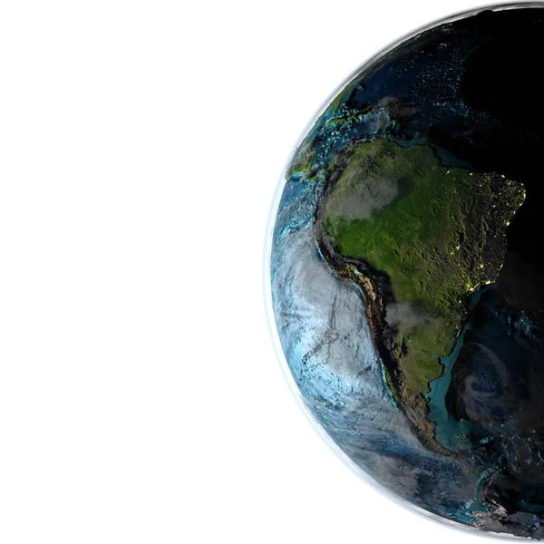 Южная Америка на планете Земля — стоковое фото