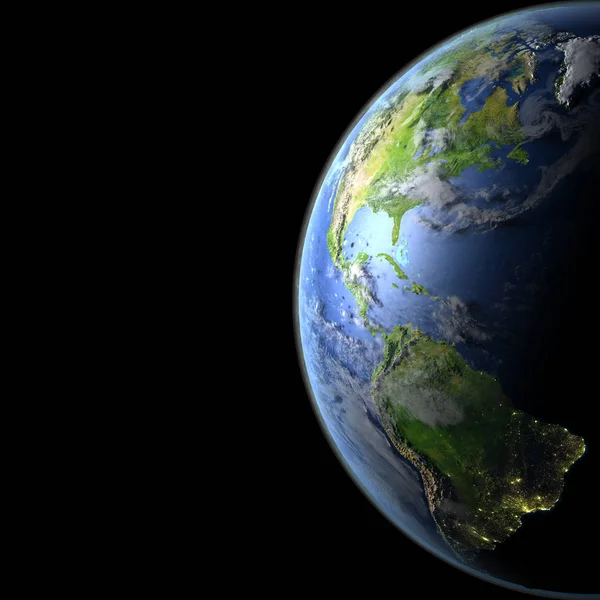 Yörüngeden Americas — Stok fotoğraf
