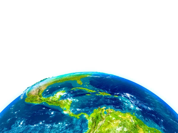 Mittelamerika auf physischem Globus — Stockfoto