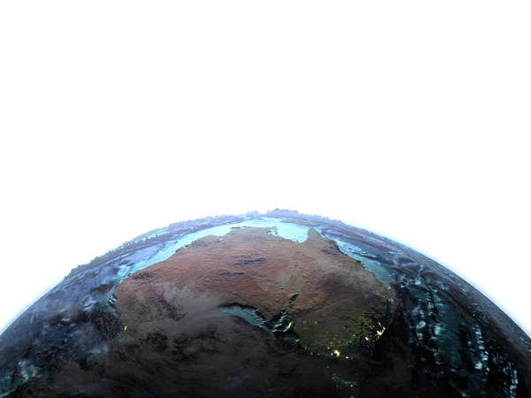 Australia on Earth at dusk — Stock Photo, Image