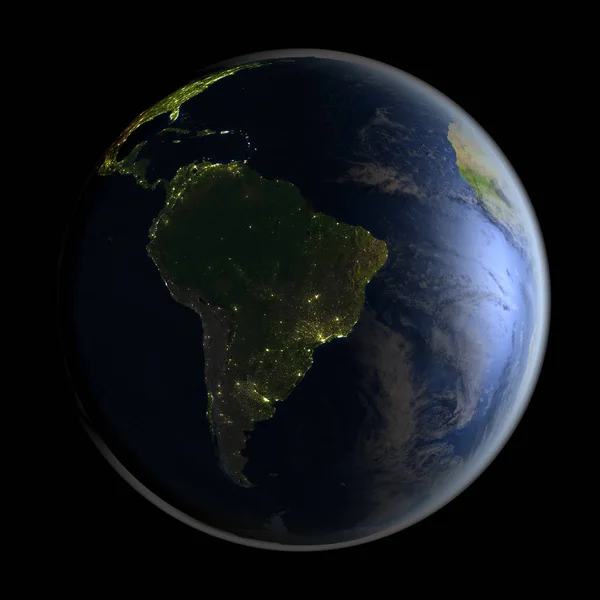 Sud America sul pianeta Terra — Foto Stock