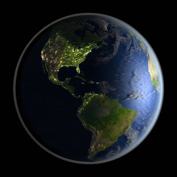 Américas en el planeta Tierra — Foto de Stock