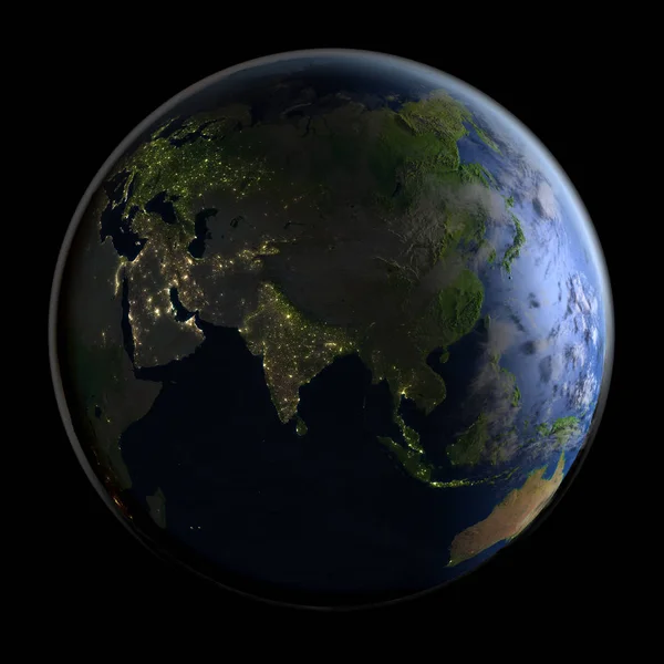 Azië op de planeet aarde — Stockfoto