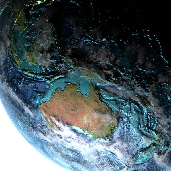 Australie sur Terre au crépuscule — Photo