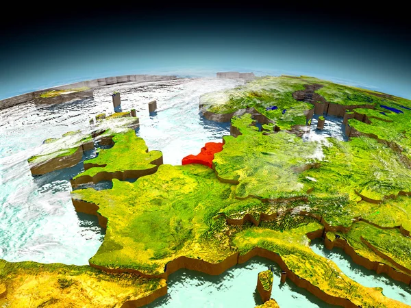 Países Baixos no modelo de Terra — Fotografia de Stock