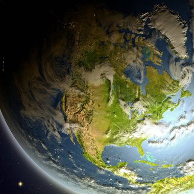 Uzaydan Kuzey Amerika