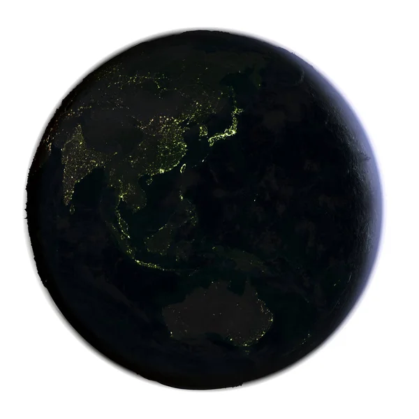 Восточная Азия из космоса — стоковое фото