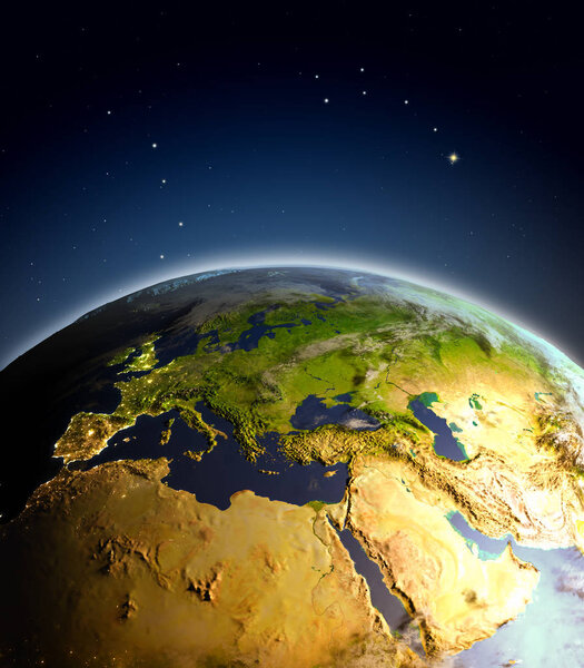 EMEA region from space